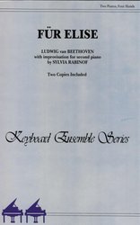 Belwin-Mills Publishing Corp. FÜR ELISE ( Pro Elišku ) by Ludwig van Beethoven / 2 klavíry 4 ruce