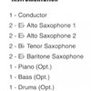 Hal Leonard Corporation Mambo No. 5 for Saxophone Ensemble (AATB&rhythm section)