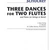 Theodore PRESSER Company THREE DANCES by Gary Schocker / 2 příčné flétny + klavír
