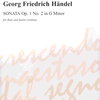 Fentone Music HANDEL - SONATA Op.1 No.2 in G Minor + CD / příčná flétna + klavír (+ violoncello)