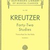 SCHIRMER, Inc. FORTY-TWO STUDIES by KREUTZER - viola