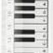 Music Sales Limited 30 cm pravítko s designem klaviatury / 30cm keyboard design clear ruler