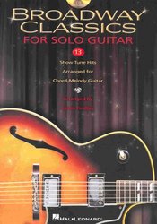 Hal Leonard Corporation BROADWAY CLASSICS FOR SOLO GUITAR + CD / kytara + tabulatura