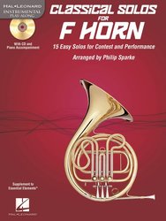 Hal Leonard Corporation CLASSICAL SOLOS for F HORN + CD / lesní roh + klavír