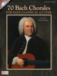 Cherry Lane Music Company 70 Bach Chorales for Easy Classical Guitar + CD / kytara + tabulatura