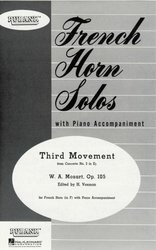 RUBANK THIRD MOVEMENT - CONCERTO NO. 2  (MOZART)   f horn&piano