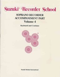 String Letter Publishing SUZUKI SOPRANO RECORDER SCHOOL 4 - klavírní doprovod
