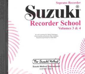 ALFRED PUBLISHING CO.,INC. SUZUKI SOPRANO RECORDER SCHOOL 3&4 - CD with accompaniment