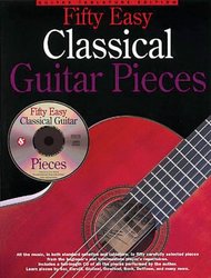 Amsco Publications Fifty Easy Classical Guitar Pieces + CD / jednoduchá kytara + tabulatura
