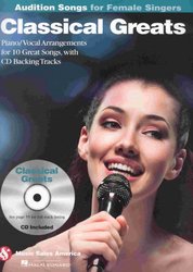 Music Sales America AUDITION SONGS - CLASSICAL GREATS FOR FEMALE SINGERS + CD / zpěv + klavír