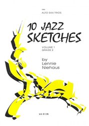 Kendor Music, Inc. 10 JAZZ SKETCHES 1 (žlutý sešit) by Lennie Niehaus - alto sax trios