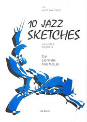 Kendor Music, Inc. 10 JAZZ SKETCHES 2 (modrý sešit) by Lennie Niehaus - alto sax trios
