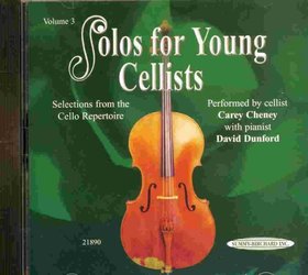 ALFRED PUBLISHING CO.,INC. SOLOS FOR YOUNG CELLISTS 3  -  CD s klavírním doprovodem