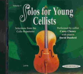 ALFRED PUBLISHING CO.,INC. SOLOS FOR YOUNG CELLISTS 4  -  CD s klavírním doprovodem