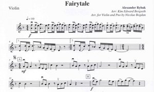 Norsk Noteservice AS FAIRYTALE by RYBAK ALEXANDER - housle a piano