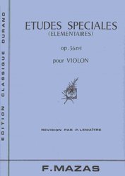 Hal Leonard Corporation MAZAS - Etudes Speciales, No. 1, Op. 36 for Violin