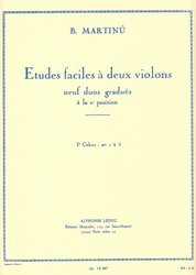 Alphonse Leduc MARTINU - ETUDES FACILES A DEUX VIOLONS 1 - etudy pro dvoje housle
