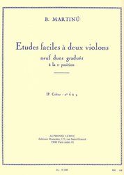 Alphonse Leduc MARTINU - ETUDES FACILES A DEUX VIOLONS 2 - etudy pro dvoje housle