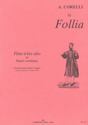 Alphonse Leduc CORELLI: LA FOLLIA / příčná flétna + basso continuo