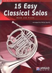 Anglo Music Press 15 Easy Classical Solos + CD / lesní roh (f horn) + klavír
