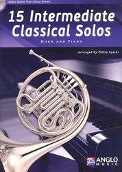 Anglo Music Press 15 Intermediate Classical Solos + CD / lesní roh (f horn) + klavír