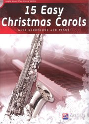Anglo Music Press 15 Easy Christmas Carols + CD / altový saxofon + klavír