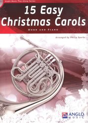 Anglo Music Press 15 Easy Christmas Carols + CD / lesní roh (f horn) + klavír