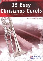 Anglo Music Press 15 Easy Christmas Carols + CD / trombon (pozoun) + klavír