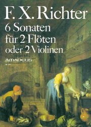 AMADEUS VERLAG Franz Xaver Richter - 6 SONATINAS for two flutes or violins