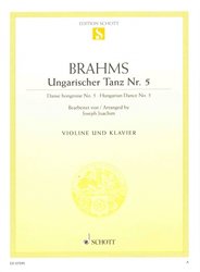 SCHOTT&Co. LTD BRAHMS - MAĎARSKÝ TANEC č.5 (UNGARISCHER TANZ Nr.5)  / housle + klavír