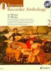 SCHOTT&Co. LTD Baroque Recorder Anthology 2 + CD / zobcová flétna a klavír