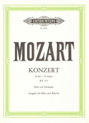 Edition Peters MOZART: Koncert G dur KV 313 / příčná flétna + klavír