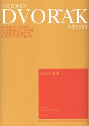 Editio Bärenreiter DVOŘÁK: Mazurek op.49 (urtext) / housle + klavír