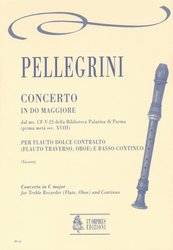 UT ORPHEUS EDIZIONI PELLEGRINI: CONCERTO IN C MAJOR / zobcová flétna (příčná flétna, hoboj) + basso continuo