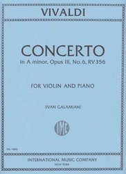 International Music Company VIVALDI - CONCERTO A minor, Op. III, no.6, RV 356 - housle a klavír