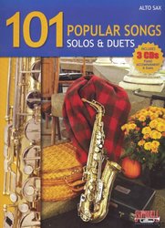 SANTORELLA PUBLICATIONS ltd. 101 POPULAR SONGS SOLOS&DUETS + 3x CD / altový saxofon