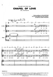 Warner Bros. Publications CHAPEL OF LOVE /  SSA  + piano/chords