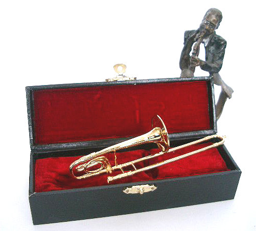 Clarina Music Miniatura pozoun zlatý + kufřík