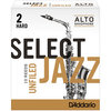 RICO Select Jazz Unfiled plátky pro Alt saxofon tvrdost 2H - kus