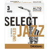 RICO Select Jazz Unfiled plátky pro Alt saxofon tvrdost 3H - kus