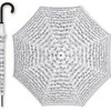 Vienna World Deštník velký - s motivem notové osnovy, bílý