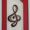 LUKO servis - Brož, houslový klíč, velký, staro mosaz