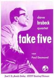 PAUL C.R. ARENDS VERLAG TAKE FIVE by Paul Desmond for Alto Sax (Tenor Sax) + Piano