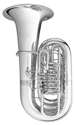 B&S C tuba 3098-L - postříbřená mosaz, 5 ventilů