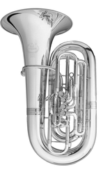 B&S C tuba 4197-L - postříbřená mosaz, 5 ventilů