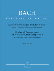 Bärenreiter Bach, Johann Sebastian Keyboard Arrangements of Works by Other Composers I