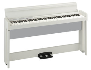 Korg C1-WH - Concert piano, 88 vyvážených kláves, bílé + stolička PC-300WH