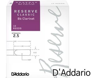 D'Addario Reserve Classic plátky pro B klarinet 2,5