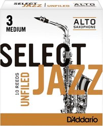 RICO Select Jazz Unfiled plátky pro Alt saxofon tvrdost 3M - kus