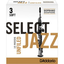 RICO Select Jazz Unfiled plátky pro Sopran saxofon tvrdost 3S - kus